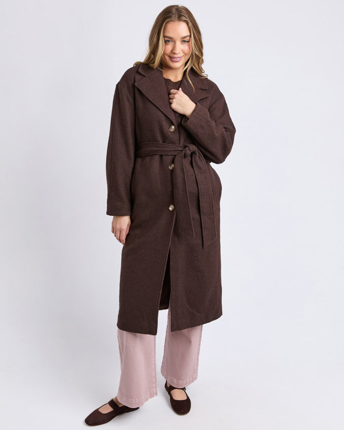 Foxwood Women's Brown Wool-Blend Whistler Coat | Gretel Lane