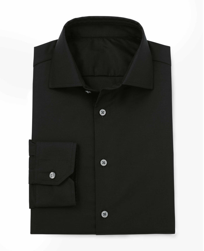 Wilson Black Twill Made To Measure Shirt folded