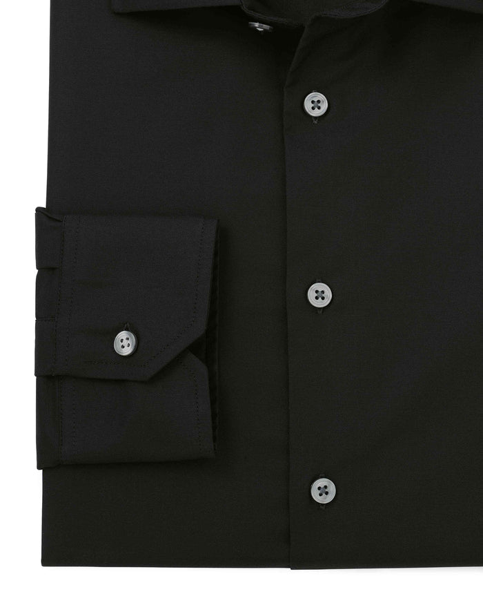 Wilson Black Twill Made To Measure Shirt cuff detail