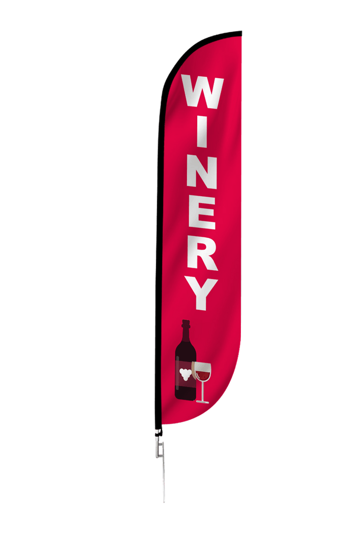 Winery Feather Flag Red