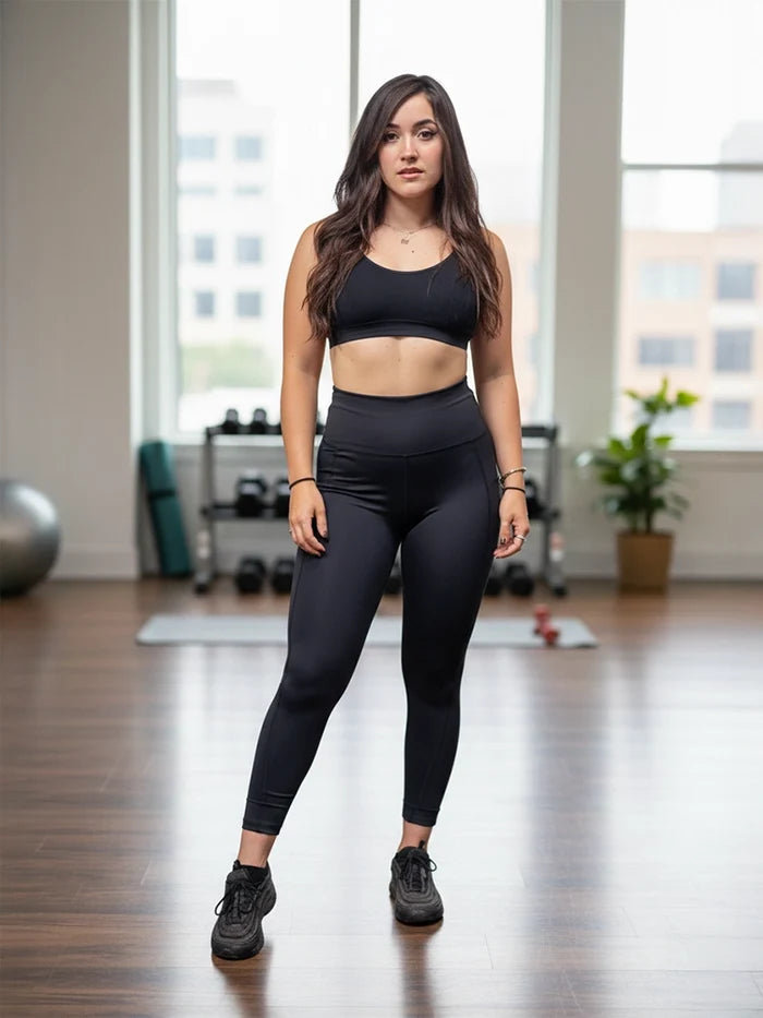 Women Activewear High Waist Leggings Without Pockets