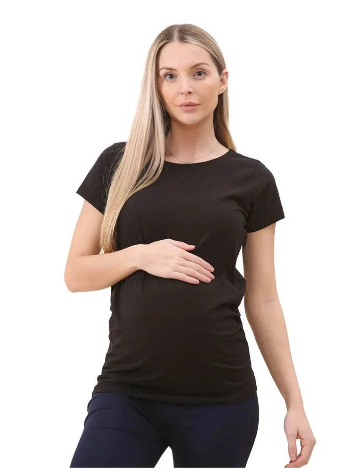 Women Maternity Round Neck T-Shirt - thefancydress.co.uk