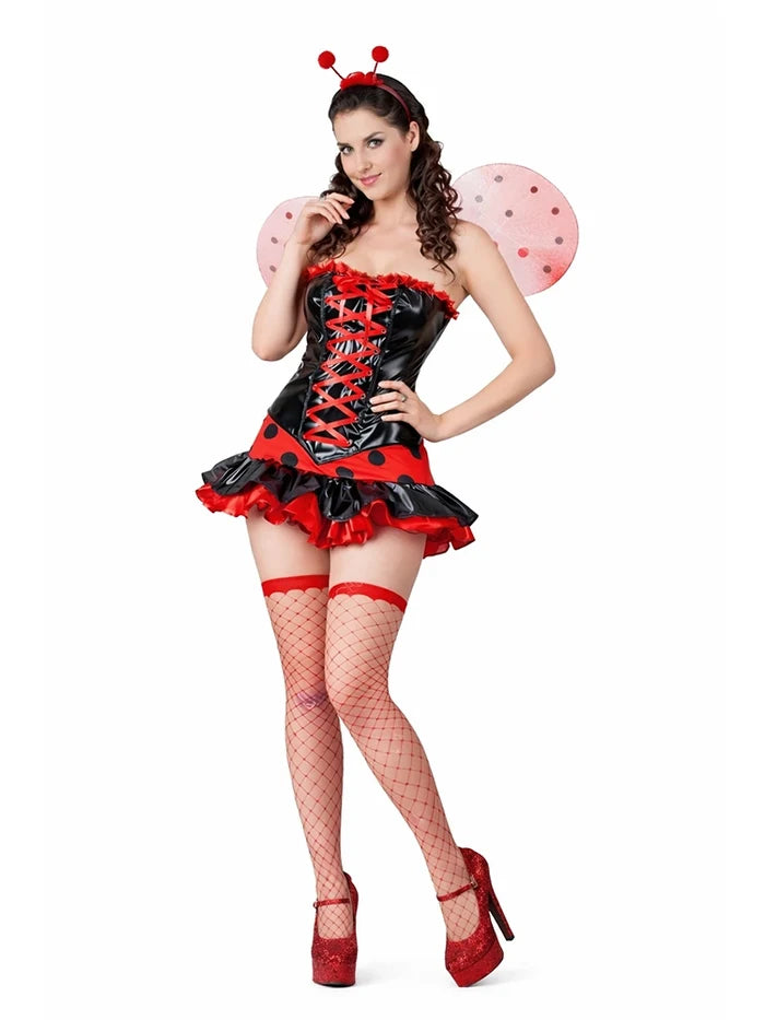 Women’s 4Pcs Party Ladybird Costume