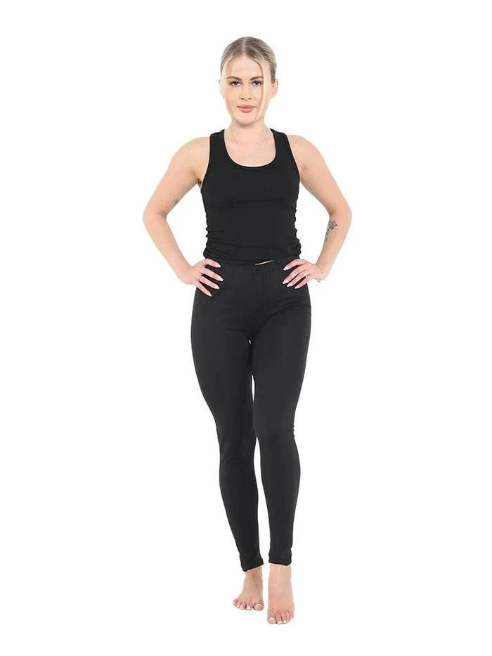 Womens Full Length Cotton Leggings - thefancydress.co.uk