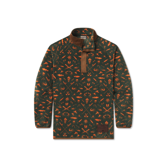 Dark Green and Neon Orange Woods