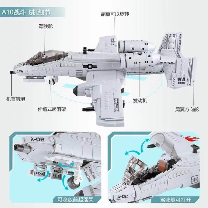 XINGBAO XB-06022 A10 attack aircraft Afobrick