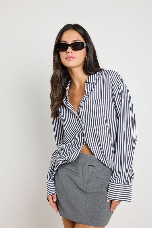 You Got This Oversized Shirt (Black Stripe)