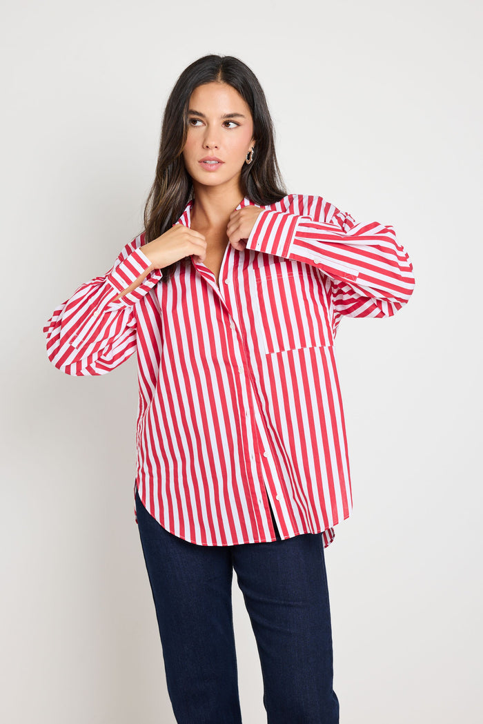 You Got This Oversized Shirt (Red Stripe)