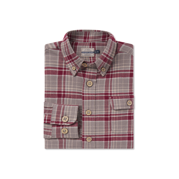 Maroon & Dark Gray Flannel | FOLDED