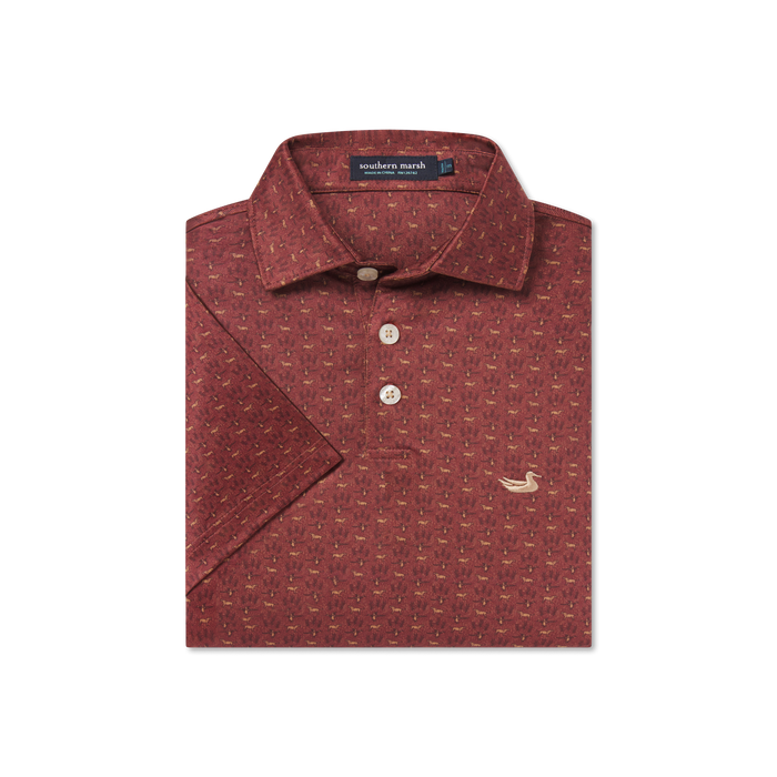 Burnt Red & Tan Microprint