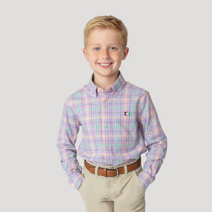 Purple Gold & Green Plaid / Youth XX-Small
