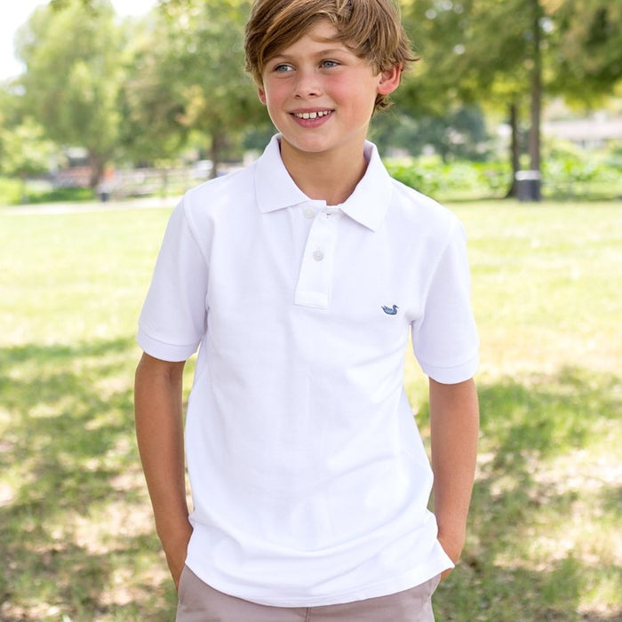 White with French Blue Duck / Youth Small