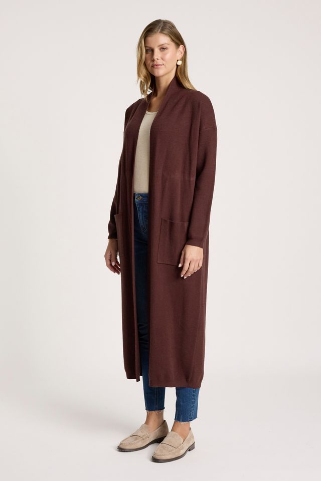 Eb & Ive Women's Knit Blend Maroon Zala Cardigan | Gretel Lane