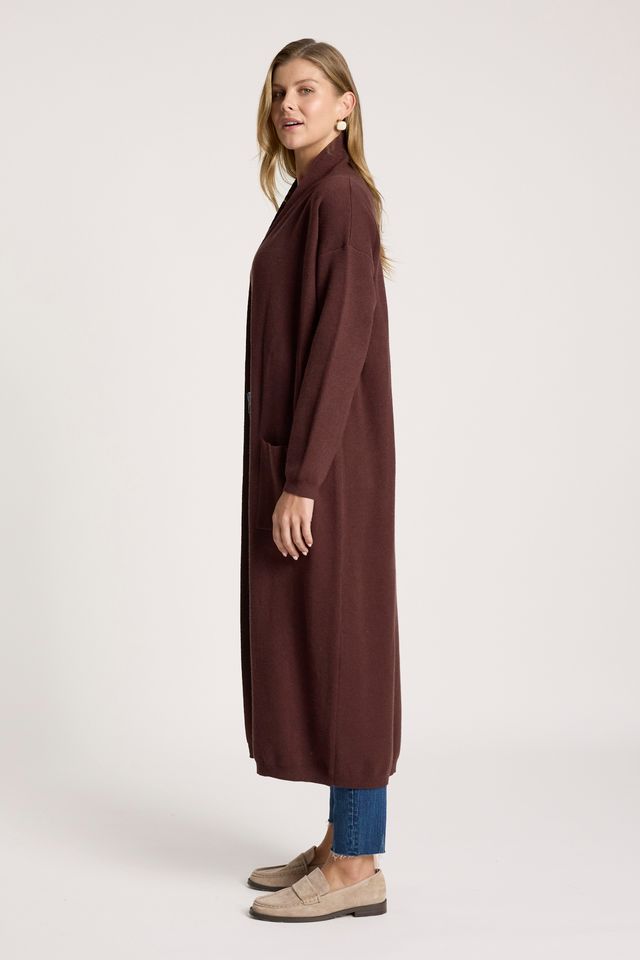 Eb & Ive Women's Knit Blend Maroon Zala Cardigan | Gretel Lane