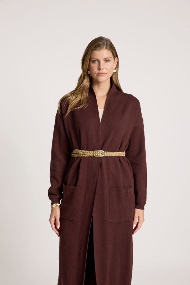 Eb & Ive Women's Knit Blend Maroon Zala Cardigan | Gretel Lane