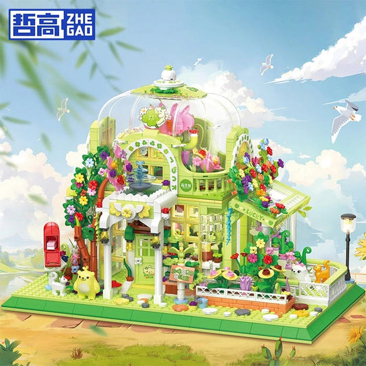 ZHEGAO 612002 Sprout Bear Sunshine Botanical Garden Mini Brick