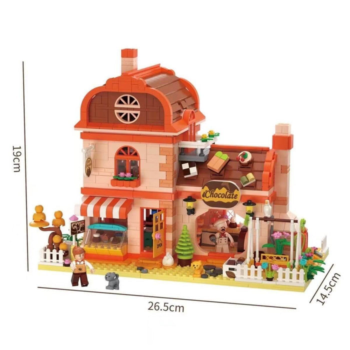 ZHEGAO 612004 Chocolate Workshop Mini Brick Afobrick