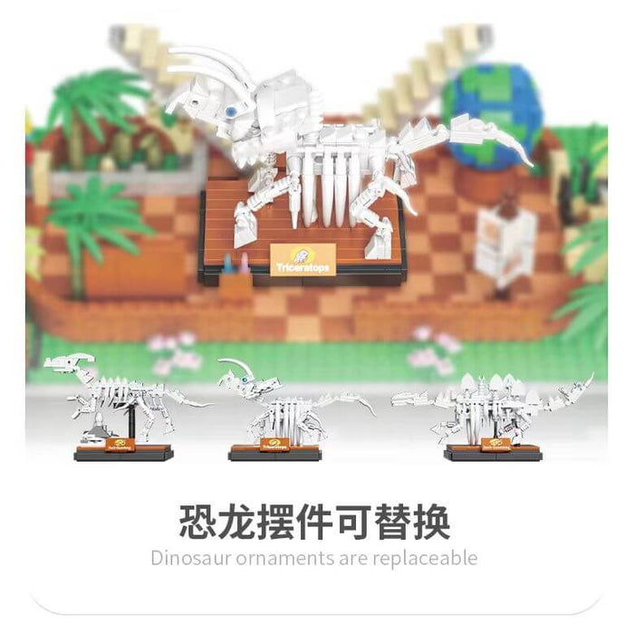 ZHEGAO 613000 Dinosaur Museum Mini Brick