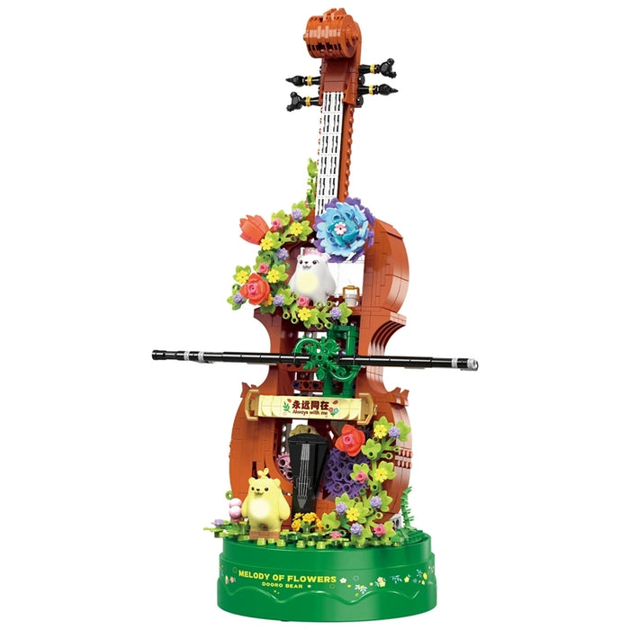 ZHEGAO 661006 Sprout Bear Music Box Mini Brick