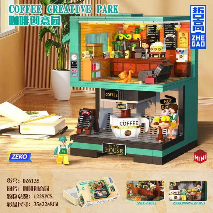 ZHEGAO DZ6135 Coffee Creative Park Afobrick