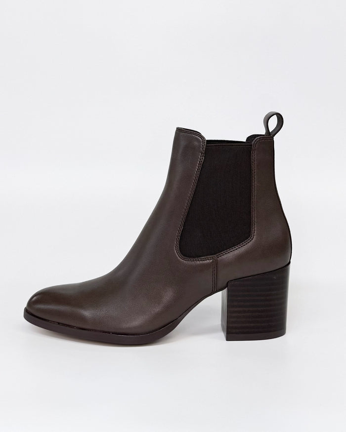 Django & Juliette Women's Brown Leather Zubia Ankle Boot | Gretel Lane