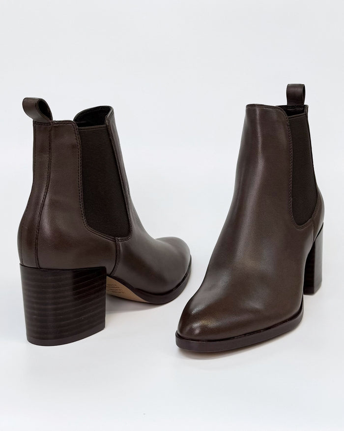 Django & Juliette Women's Brown Leather Zubia Ankle Boot | Gretel Lane